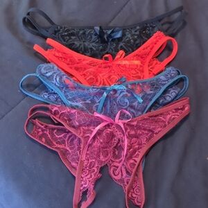 Lace Intimates Set - Black, Red, Blue, Pink